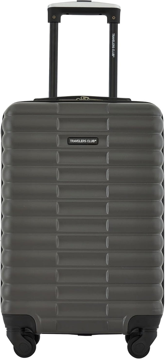 Travelers Club 22-Inch Gilroy Rolling Hardside Carry-On Luggage, Dark Dull Gray
