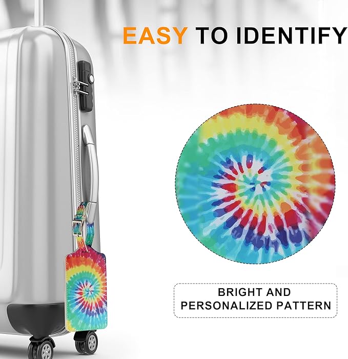 4 Pack Luggage Tag for Suitcases TSA Approved, Leather Suitcase Tags Identifiers, Cute Bag Name Travel Tags ID Labels for Women Men Cruise Airport Luggage Travel Essentials by Sodsay