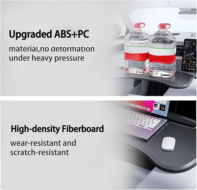 Car Laptop Desk for Tesla Model Y 3, Car Desk Steering Wheel Tray, Foldable Car Table Tray, Foldable Desk Food Tray for Eating and Traveling