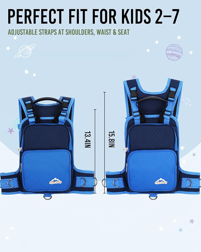 RYNQAVOA Ski Harness for Kids, Snowboard Harness Trainer, Ski Leash for Kid with Removable Seat & Reinforced Lift Handle