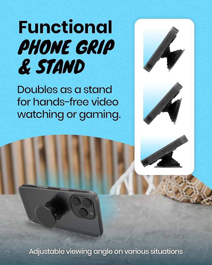 OnTheGrip Cute Acrylic Tropical Leaf Design Collapsible Expandible Mobile Phone Grip Stand Holder for Smartphone Tablet Cell Phone Accessory (Yellow Monstera)