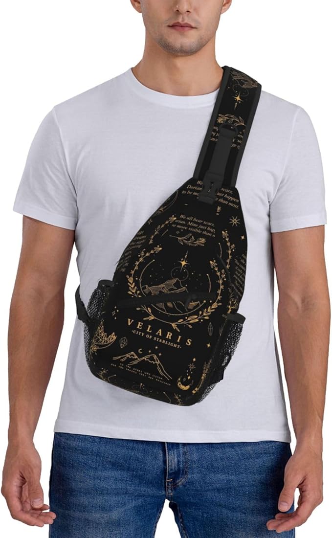 Velaris City Of Starlight Bookish Fantasy Crossbody Bag Trendy Sling Bag Bakpack Casual Chest Bags Daypack For Hiking Walking Travel Running(2)