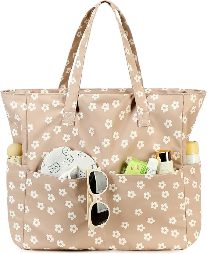 Bluboon Waterproof Beach Tote Pool Bags for Women Ladies Extra Large Carry On Bag With Wet Compartment for Weekender Travel