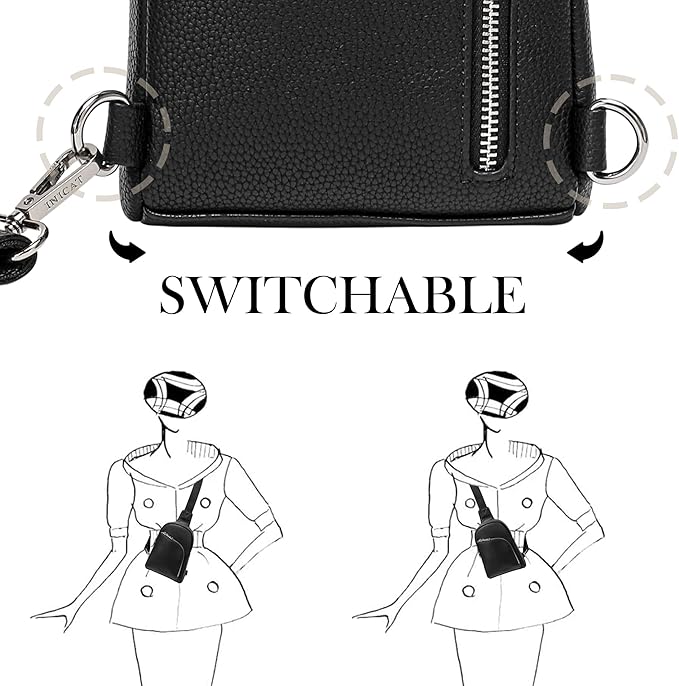 INICAT RFID Blocking Sling Bag Anti Theft Crossbody Bags Women Valentine's Day Gifts Travel Purses Vegan Leather