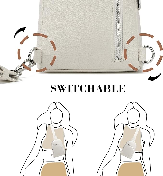 INICAT RFID Blocking Sling Bag Anti Theft Crossbody Bags Women Valentine's Day Gifts Travel Purses Vegan Leather