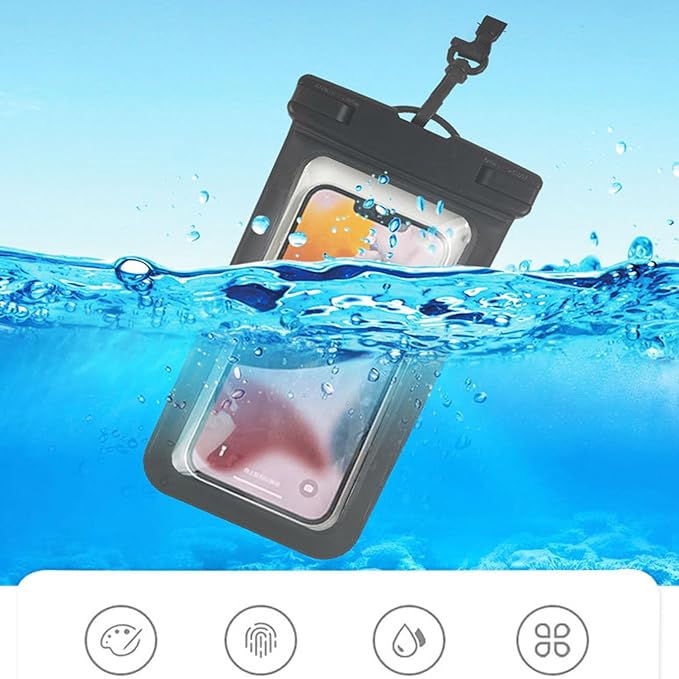 Underwater Protective Pouch Diving Case with Lanyard Transparent Phone Dry Bag for Swiming Beach Surfing Camping Hiking Protective Cover