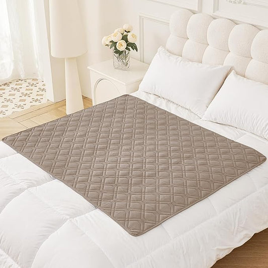 Smiry Waterproof Dog Blanket, 40x50 Inch Soft Pet Bed Cover Reversible, Washable Sofa Couch Furniture Protector for Small Medium Large Dog Puppy Cat, Geometric, Taupe/Beige