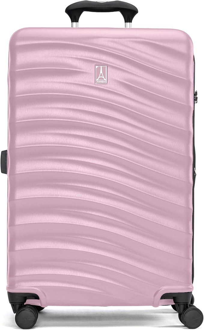 Travelpro Maxlite Air V2 Hardside Expandable Checked Luggage, 8 Spinner Wheels, Lightweight Hard Shell Suitcase, TSA lock, Pink, Checked Medium 25-Inch