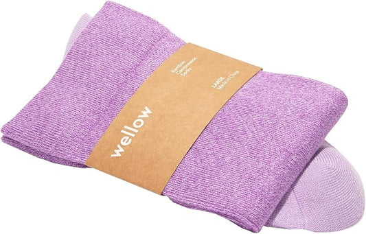 Wellow Premium Socks (Compression Socks - Regular) for Men & Women, Made with Viscose from Bamboo, Knee High, 18-25 mmHg