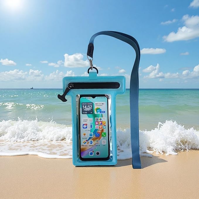 Waterproof Phone Pouch, Waterproof Phone Case, for iPhone 17 16 15 14 Pro Max，IPX8 Waterproof Rating, airtight Zipper Seal