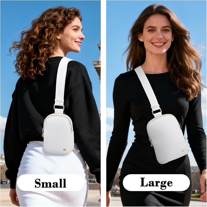 INICAT Travel Small Crossbody Sling Bags Women Cross Body Purses Passport Holder Vegan Leather Fanny Packs Birthday Gifts