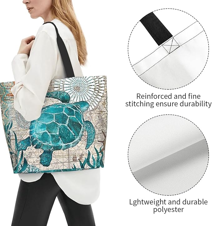 Large Tote Bag for Women Portable Beach Bag Reusable Grocery Bags Funny Gift Bag for Shopping Gym Travel