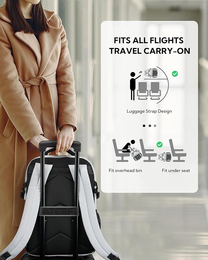 WATERFLY Travel Hiking Casual Backpack: 22L Lightweight Everyday Outdoor City Daypack College Bookbag for Women Men