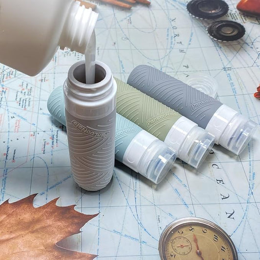 Travel Bottles for Toiletries, Silicone TSA Approved Bottles, Leakproof Shampoo & Toiletry Containers for Airplane, Vacation & Business Trips