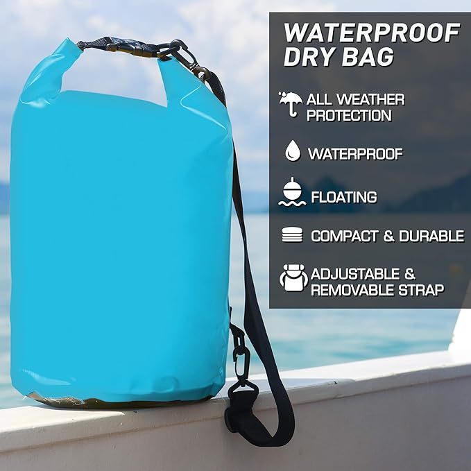 Aduro Waterproof Phone Bag Floating Lightweight Waterproof Bag - Ideal Dry Bags for Kayaking, Rafting, Boating, Swimming, Camping, Hiking, Beach, Fishing, and Backpacking - 2L / 5L / 10L / 20L