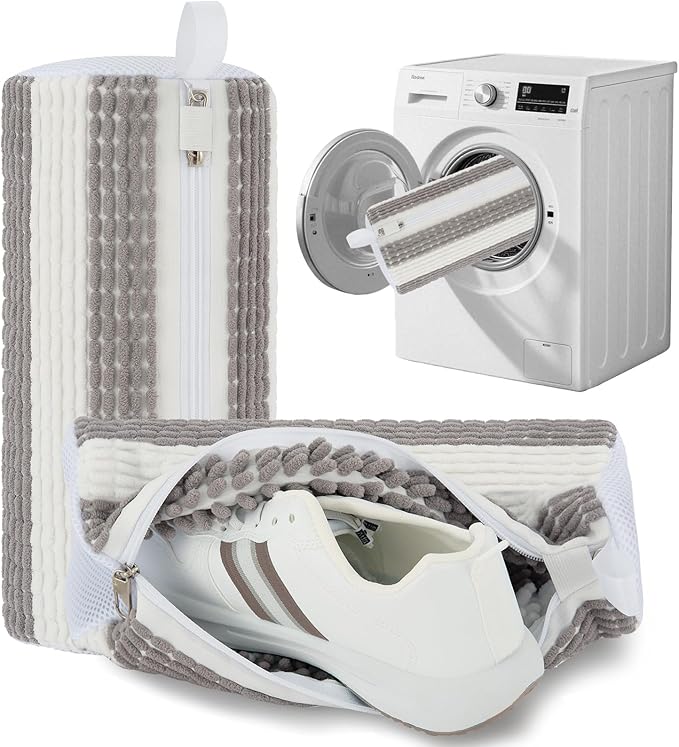 Shoe Washing Machine Bag 2pc Shoe Bags for Washing Machine Reusable Shoe Laundry Bags With Unique Self-locking Zipper Design for All Tennis Slippers Sneakers