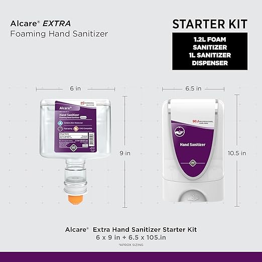 SC Johnson Professional® Alcare Extra Foaming Hand Sanitizer Starter Pack (1 cartridge + 1 dispenser), 1 L, 1/CS