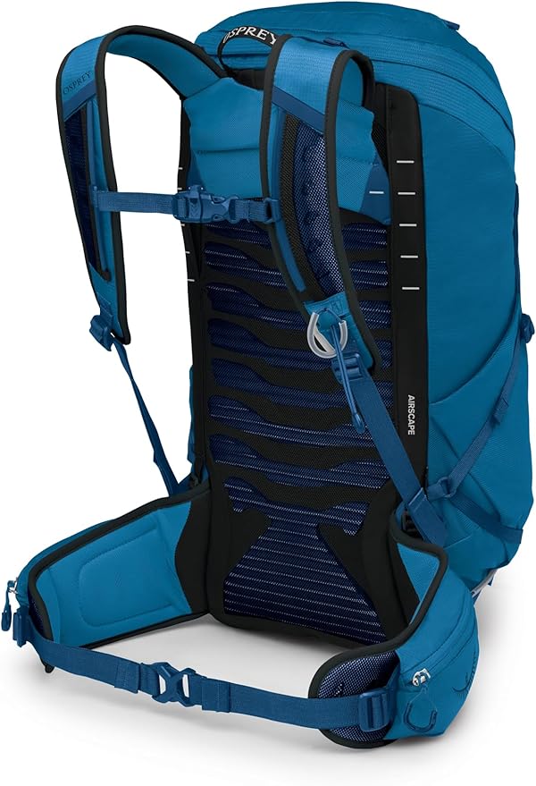 Osprey Talon 33L Men's Lightweight Hiking Backpack - Daypack for Travel & Camping, Scoria Blue/Night Shift