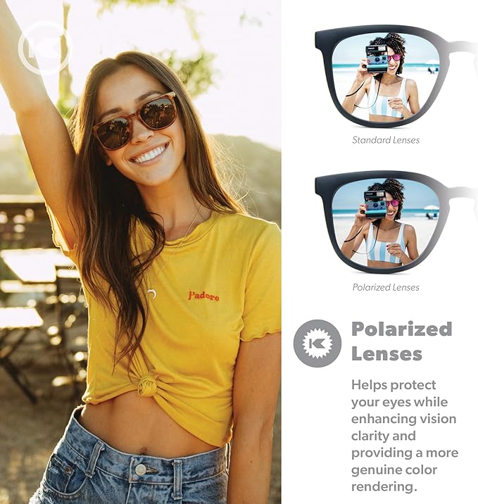 Knockaround Paso Robles Polarized Sunglasses for Women & Men - Impact Resistant Lenses & Full UV400 Protection