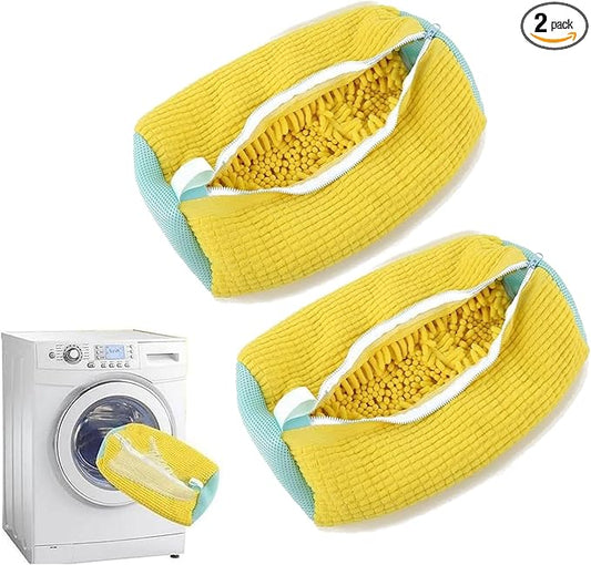 2-Packs Shoe Washing Bag for Washing Machine,Laundry Shoe Bag for Washer and Dryer Reusable Shoe Cleaning Bag