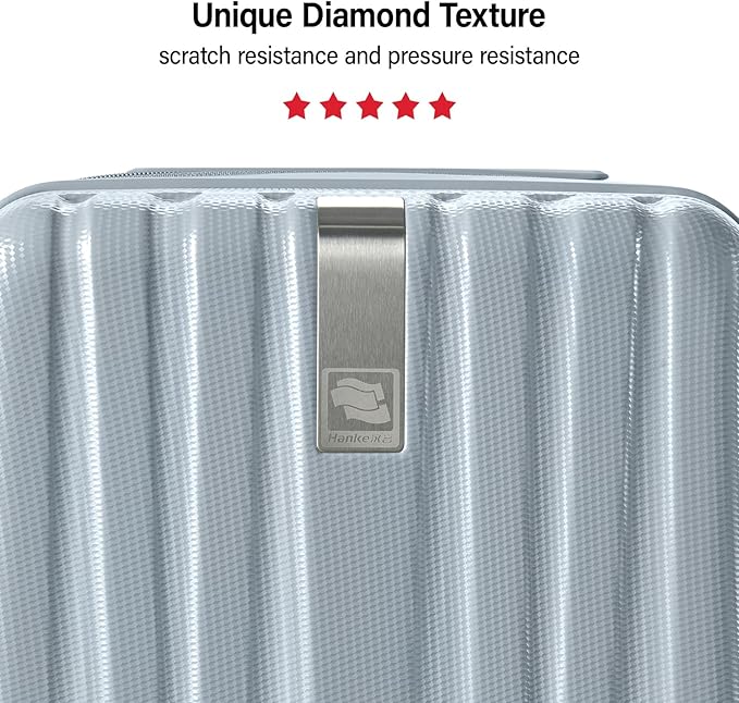 Hanke Hardshell Luggage Sets 3 Piece Extra Large Suitcases with Lock,28 Inch Luggage with Spinner Wheels, PC Travel Suitcase for Women Men 20 24 29Inch,Grey