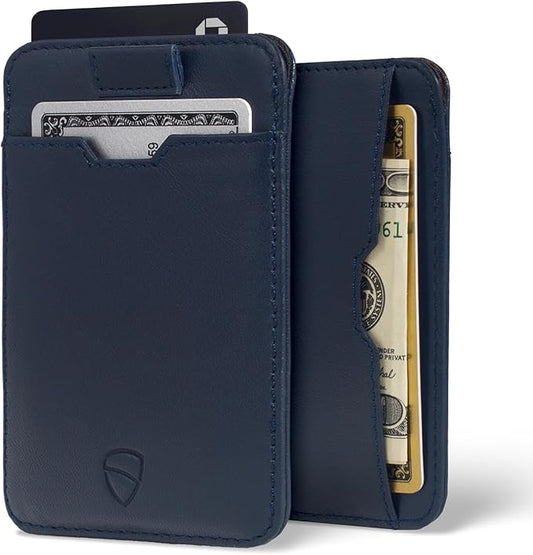 Vaultskin CHELSEA Mens RFID Blocking Slim Leather Card Wallet - Minimalist Front Pocket Cardholder