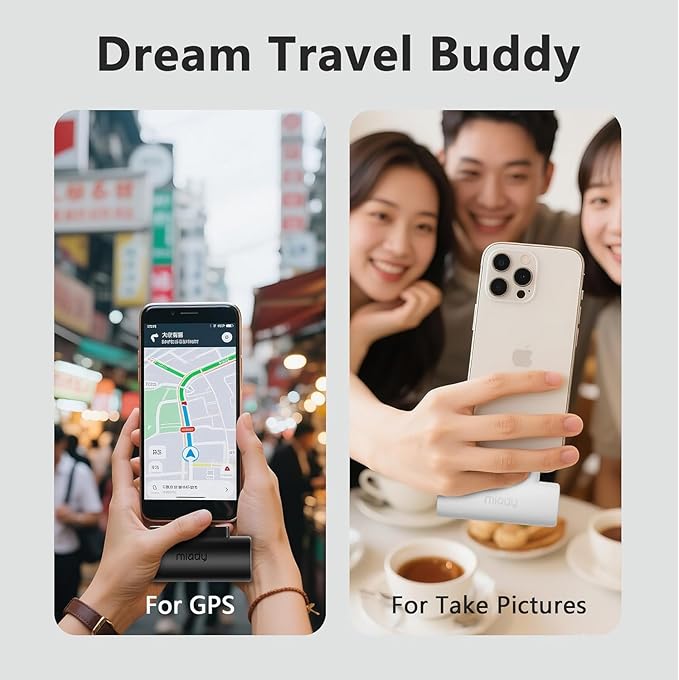 Miady 2-Pack 5000mAh Mini Portable Charger with Built-in Type C Connector, 5V 2.4A USB-C Output Fast Charging Small Power Bank, Compact Battery Pack Compatible with iPhone 17/16/15 Galaxy S24/S22 iPad