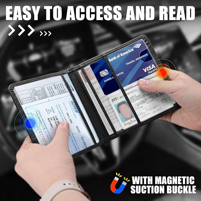 Luxury Leather Car Registration & Insurance Cards Holder for Kia K3 Forte Cerato 2021-2024 GT Cars