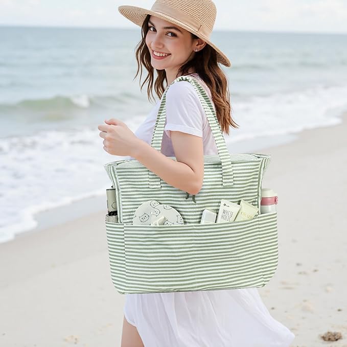 Beach Pool Bags Tote for Women Ladies Large Gym Tote Carry On Bag With Wet Compartment for Weekender Travel Waterproof