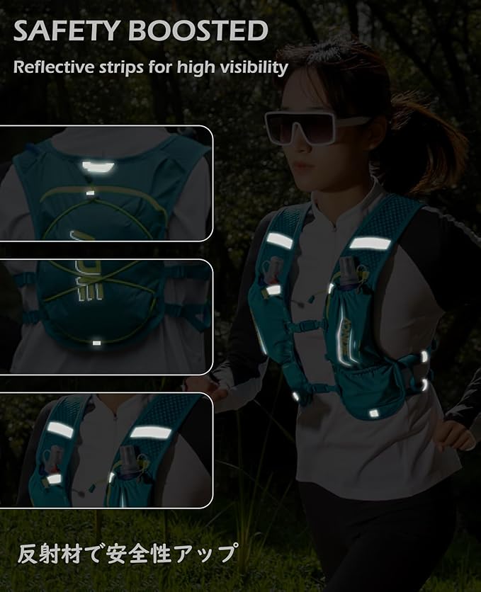 TRIWONDER Hydration Running Vest Backpack, Lightweight Water Pack for Men Women Hydration Backpack for Trail Race, Hiking, Cycling, Climbing, Camping, Jogging, Marathon