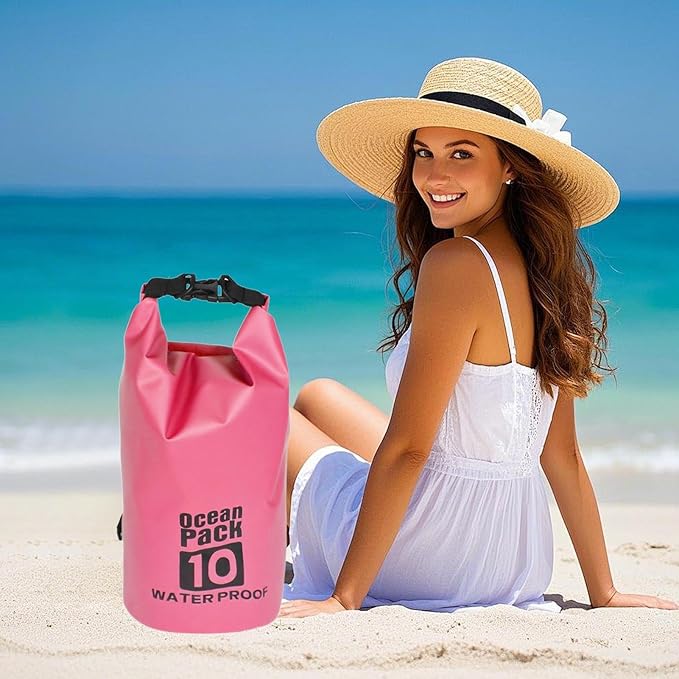 Dry Bag - Roll Top Lightweight Sack, Waterproof Storage Drybag, Secure Seal with Adjustable Strap, Adventure Accessory for Hiking Camping Swimming Fishing Boating Water Sports