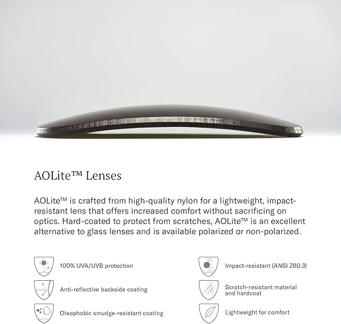 Americal Optical Original Pilot Nylon Lenses Sunglasses | AOLite Nylon Lenses | Polarized and Non-Polarized Available