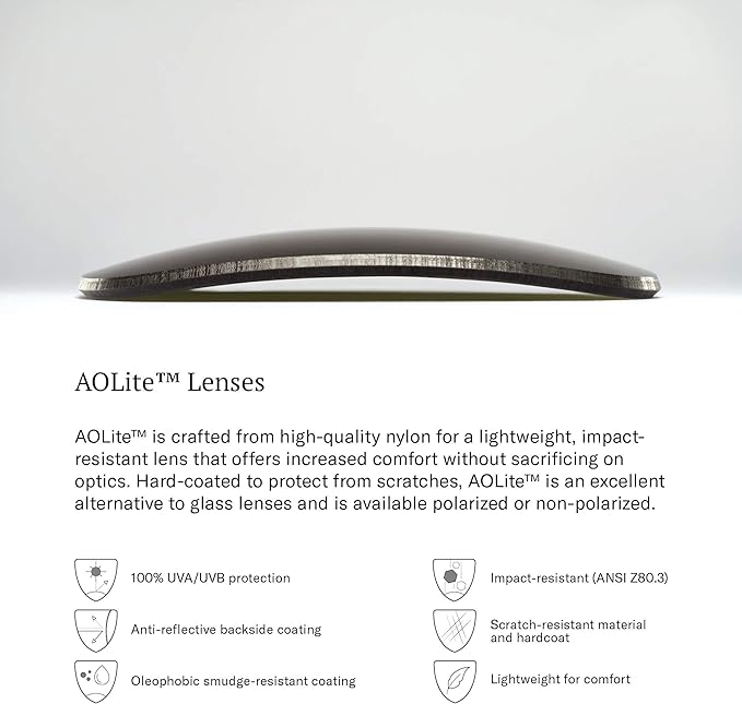 Americal Optical Original Pilot Nylon Lenses Sunglasses | AOLite Nylon Lenses | Polarized and Non-Polarized Available