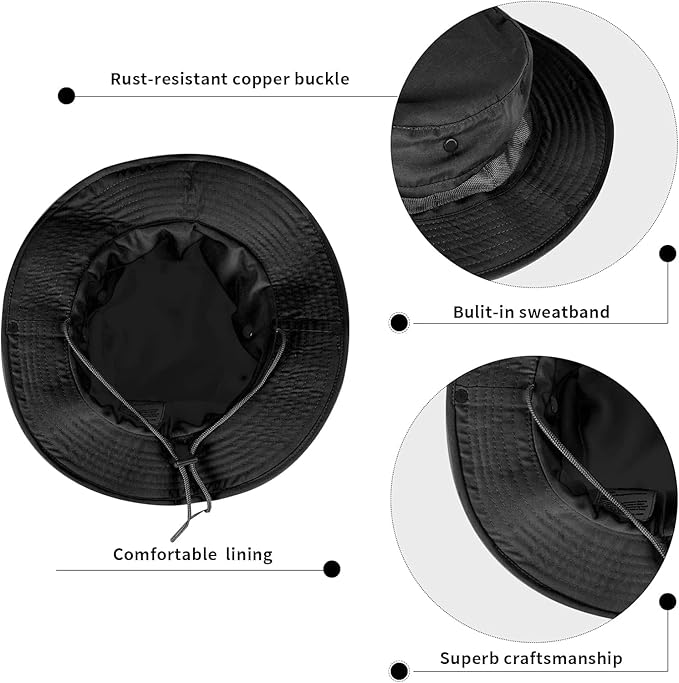 Sun Hats for Men Women Bucket Hat UPF 50+ Boonie Hat Foldable UV Protection Hiking Beach Fishing Summer Safari