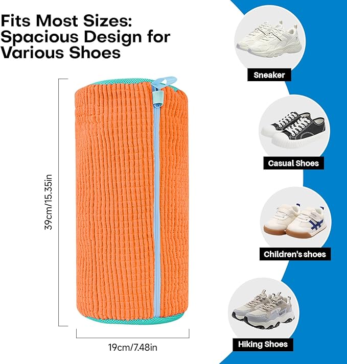 Shoe Washing Machine Bag: Laundry Shoe Bag for Washer and Dryer - 2pc Reusable Shoe Cleaning Bag for Sneaker Tennis Shoes Unstain Cleaner Kit(2 Pcs)