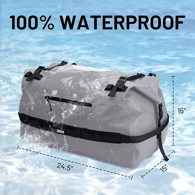 MIER Large Waterproof Duffel Bag Rolltop Dry Backpack Duffle Bags for Kayaking, Rafting, Boating, Swimming, Camping, Travel, Gym, Beach, 60L/80L