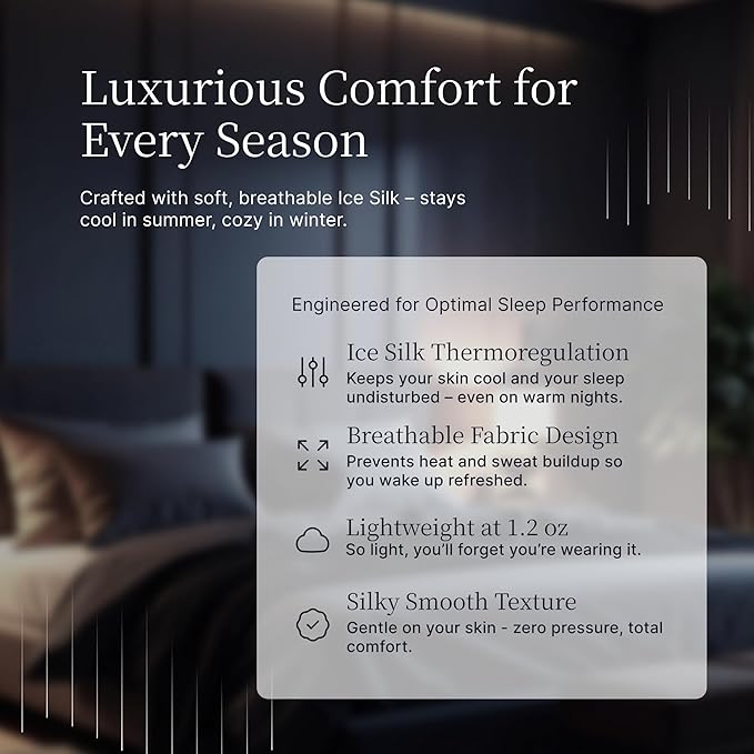 Nox Sleep 3D Sleep Mask for Men, 100% Blackout Eye Mask for Sleep, Ice Silk Adjustable Sleeping Mask for Side Sleepers, Soft Breathable Blindfold, Perfect Sleep Mask for Travel & Women (Black)