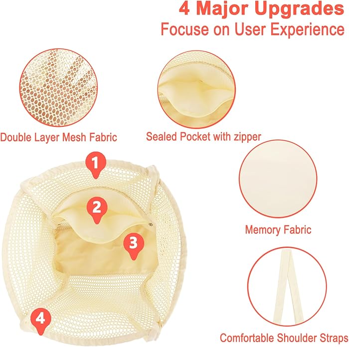 Mesh Beach Bag for Women, Casual Hobo Bags Large Beach Tote for Pool Travel Cruise Vacation Essentials