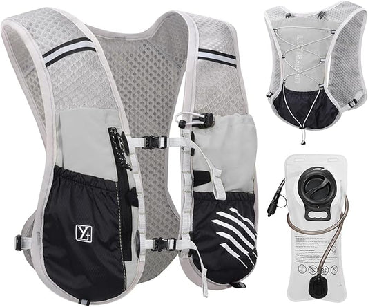 Hydro Pack Running Vest for Men Women, Hydration Backpack with 2L Water Badder, Lightweight Water Vest