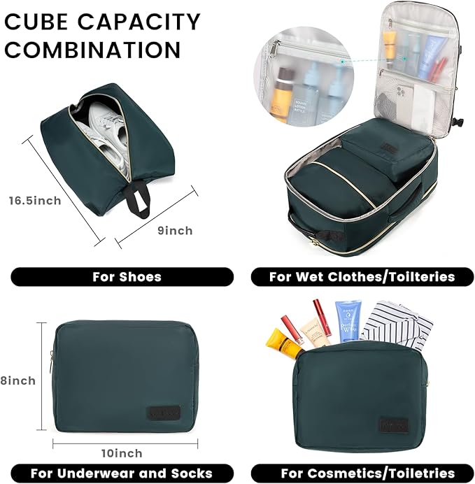 LOVEVOOK 50L Large Travel Backpack for Women Men Fits 17 Inch Laptop, Carry on Backpack for Traveling on Airplane, Personal Item Bag Airline Approved, Business Causal Weekender Backpacks