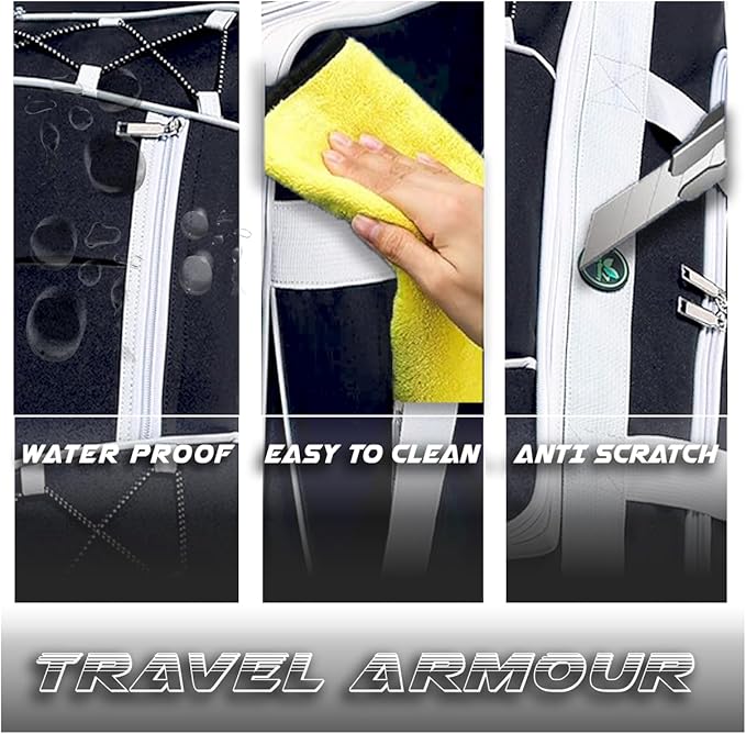 Travel Duffle Bags for Men Weekender Over Night Carry On Bag Lightweight Extra Large Oxford Duffel Gym Sturdy Luggage Water-Proof for Men & Women 26" (Blue Gold)