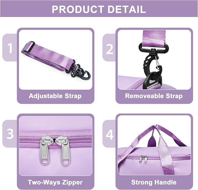 Small Gym Bag for Women, Travel Duffle Bag Carry On Weekender Bag with Shoe Compartment