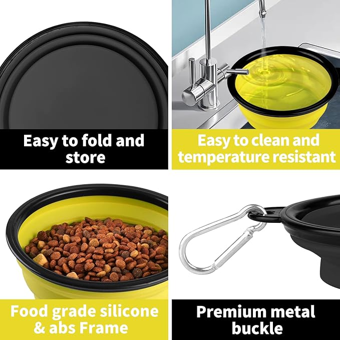Collapsible Dog Bowl, Lightweight and Portable, Ideal for Outdoor, Hiking, Camping, and Walking Your Dog