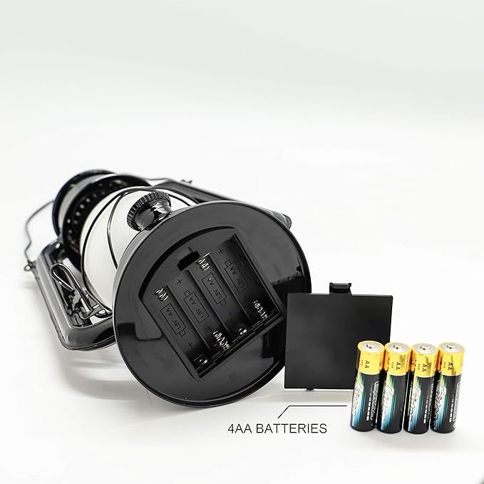 YAKii LED Vintage Flame Lantern Metal Outdoor Hanging Lantern with Dancing Flame Battery Operated Halloween Outdoor Indoor Decoration(Black Pack of 2)