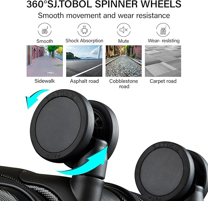 MILADA Expandable Checked Luggage 24 Inch Top Opening Travel Luggage Hard Shell Suitcases with Wheels TSA Approved Luggage Trunk Rolling Medium Checked Suitcase, Black