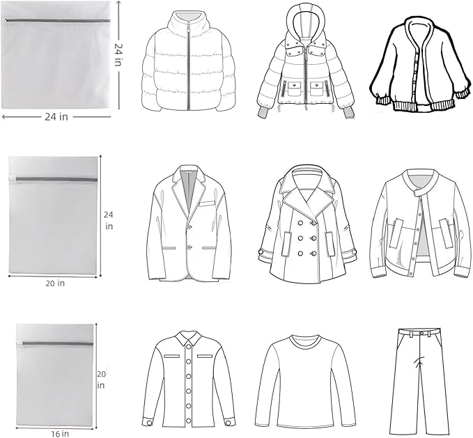 8 Pcs Lingerie Bags for Washing Delicates(2XXL 2XL 4L) Mesh Laundry Bags for Washing Machine Protector Net Wash Bag for Socks Underwear Baby Clothes Laundry Garment Bag Mesh Washable