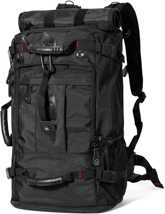 Travel Backpack Carry On Backpack Durable Convertible Duffle Bag Fit for 15.6 Inch Laptop for Men and Women hiking airplane shoes bag extendable three way uses multiple