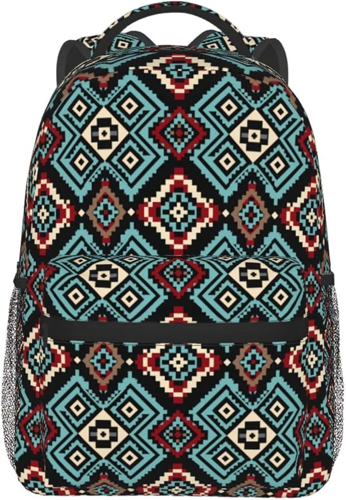 Native American Backpack for Men Women,Casual Travel Hiking Camping Backpacks Lightweight Bookbag