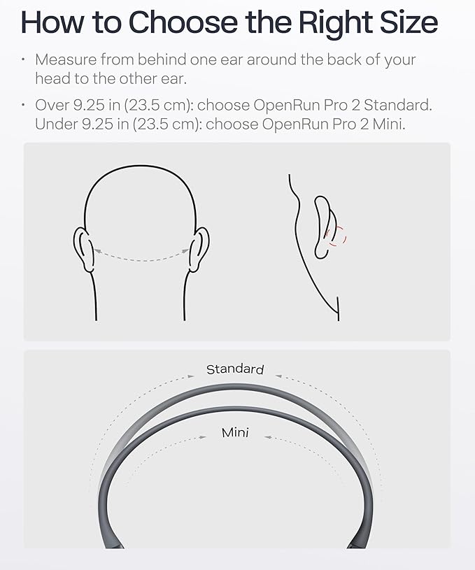 SHOKZ New OpenRun Pro 2-Bone Conduction Headphones,Open-Ear Bluetooth Wireless Sport Earphones for Running,Workouts-Sweat Resistant,Secure Comfortable Fit-Deep Bass,Smart Mic,Reflective Strip