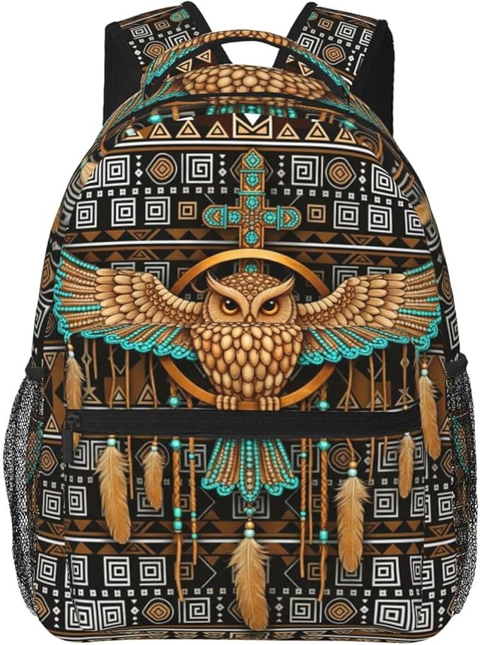 Native American Backpack for Men Women,Casual Travel Hiking Camping Backpacks Lightweight Bookbag
